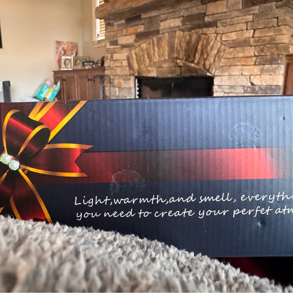 Colorful LED Fireplace Box - Picture 2 of 4